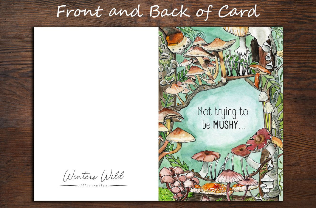 "Not Trying to be Mushy" Valentine's Day or Anniversary Card