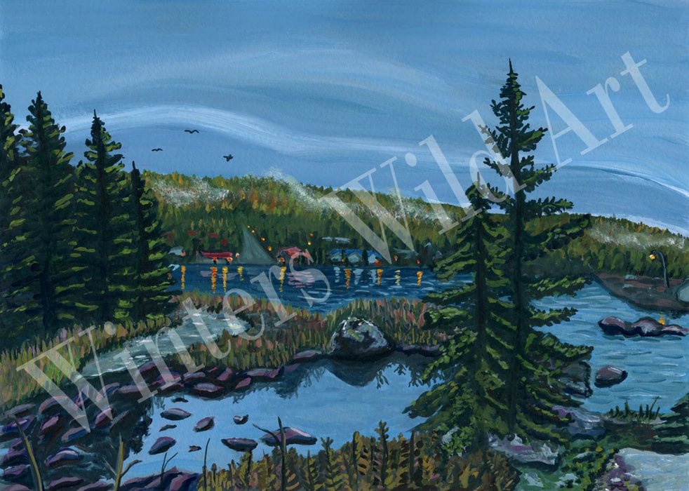 Grand Marais Harbor Landscape Greeting Card