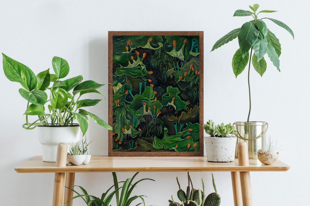 Frog Pelt Lichen Botanical Illustration Art Print