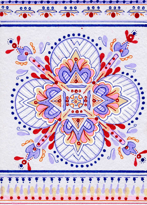 Blank greeting card: clover design