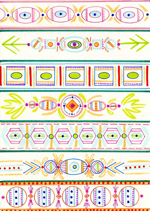 Blank greeting card: stripes