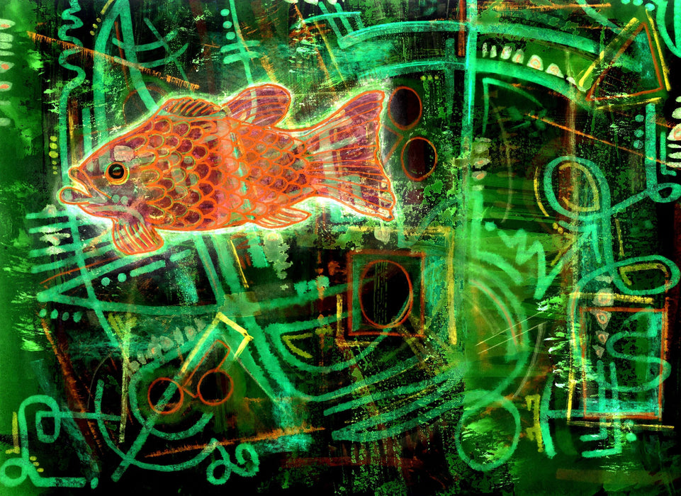 Electric Goldfish Print