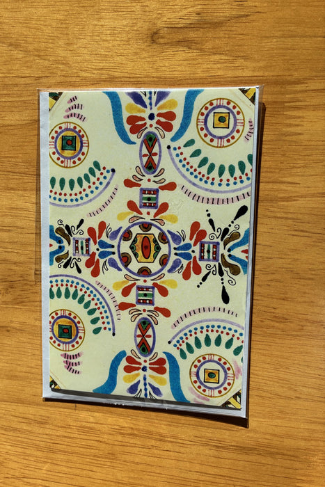 Blank greeting card: Spanish tile design