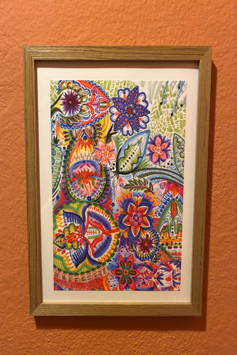 Art print: Electric Flowerbed
