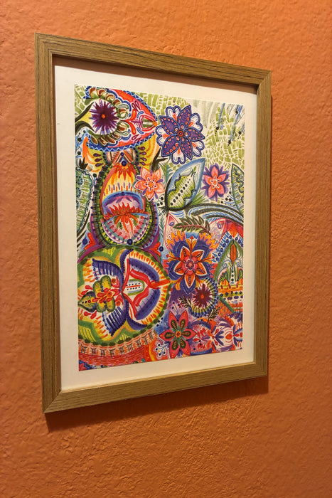 Art print: Electric Flowerbed