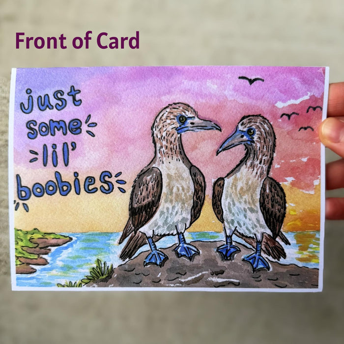 Blue-Footed Booby Greeting Card 5x7, Blank Inside