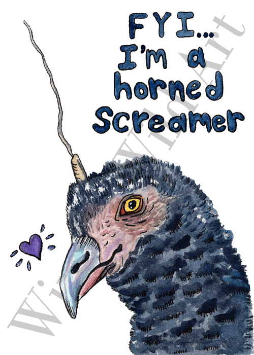 Horned Screamer Funny Magnet – Quirky Animal Magnet, Bird Lover Gift