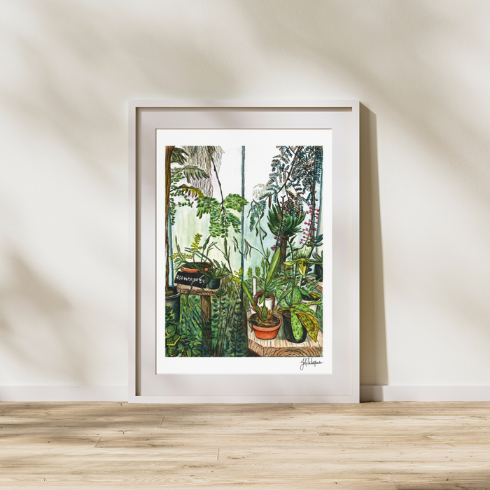 Japanese Greenhouse Plants Art Print