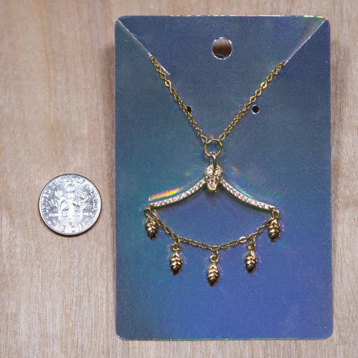 Statement leaf necklace