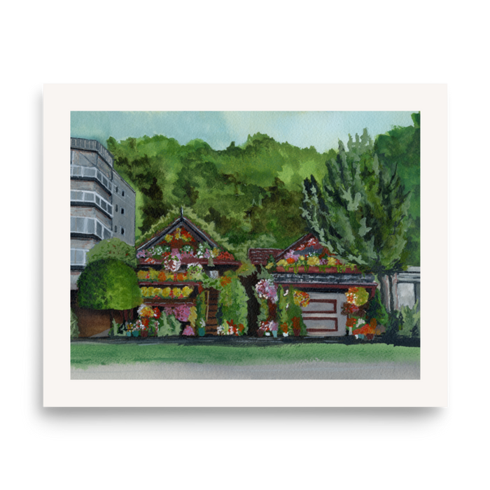 Alki Flower Houses | Fine Art Print
