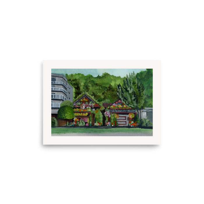 Alki Flower Houses | Fine Art Print