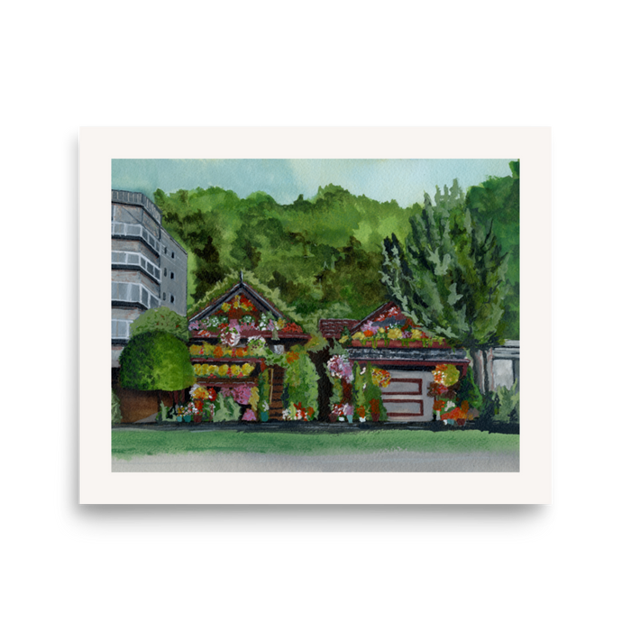 Alki Flower Houses | Fine Art Print