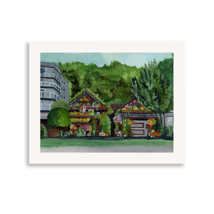 Alki Flower Houses | Fine Art Print