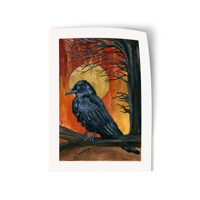 Raven | Watercolor Vinyl Sticker