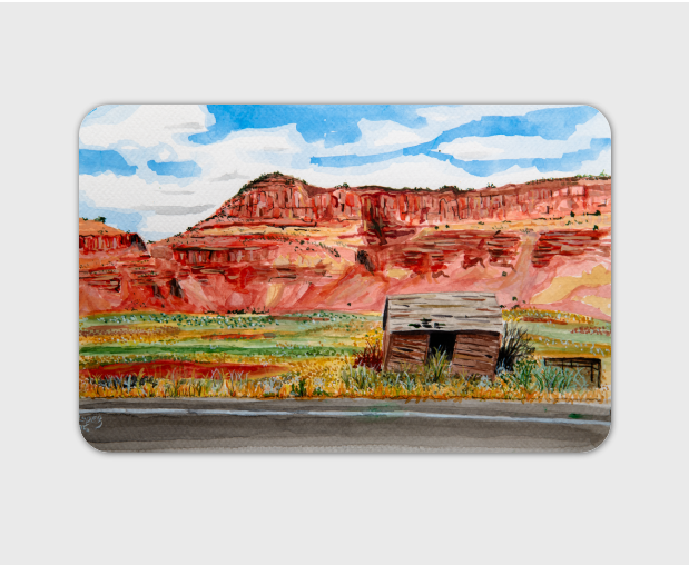 Southwest Landscape & Abandoned Building Sticker