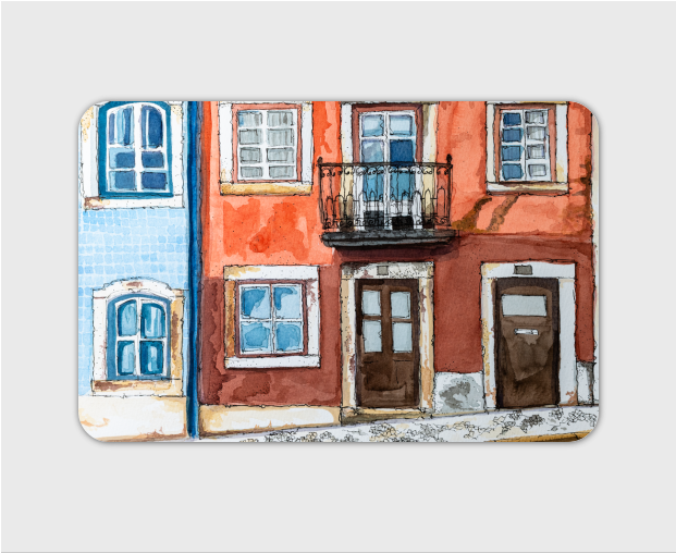 Lisbon Hillside Street Sticker
