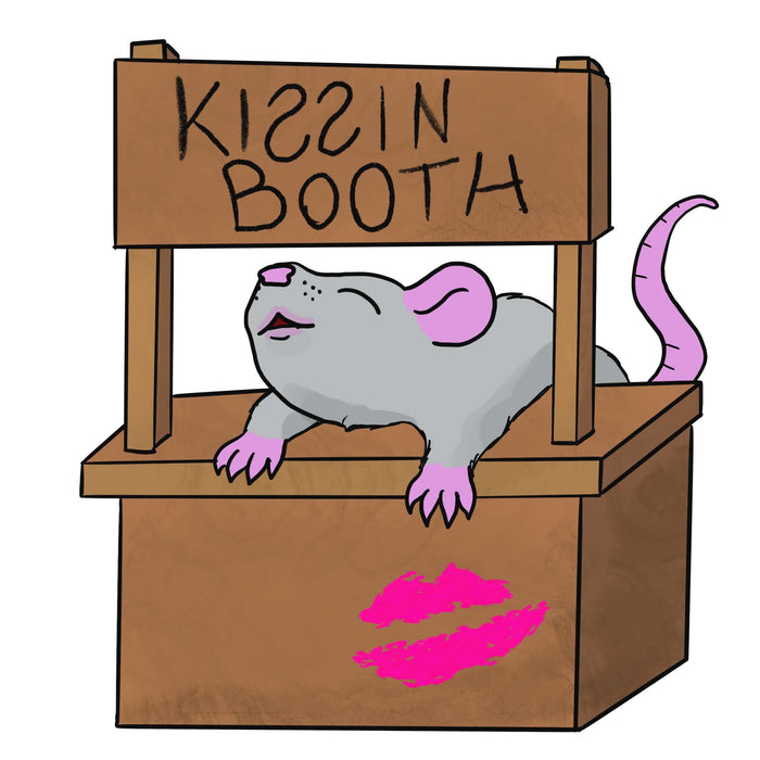 Kissing Rat sticker