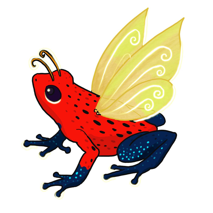 Fairy frog sticker