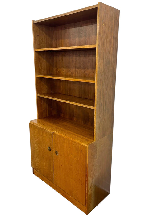 Vintage Mid Century Modern Belgian Bookcase Cabinet with Adjustable Shelves