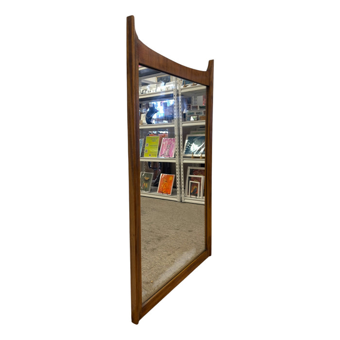 Vintage Mid-Century Modern Walnut Dresser Mirror.