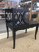 1960s Mid-Century Modern Ebonized Coffee Table by Lane Furniture with Slatted Shelf and Tapered Legs