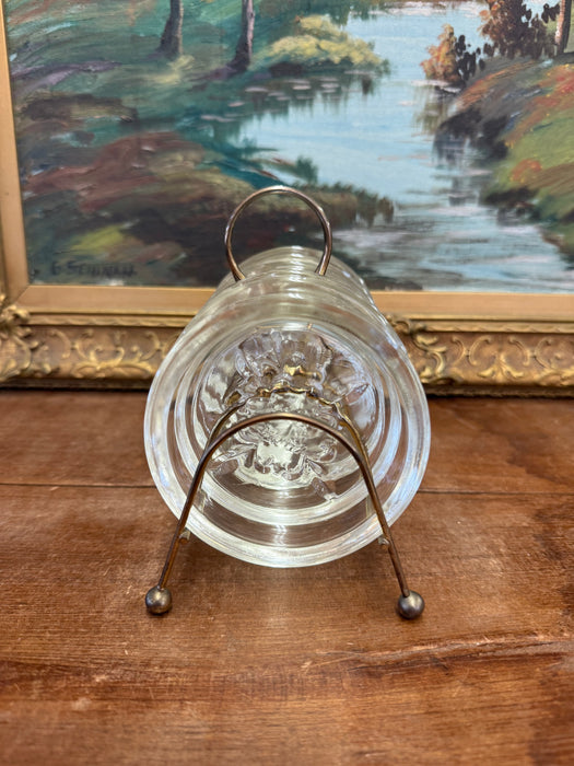 1960s vintage mid century modern style 6 glass coaster hollywood regency style caddy