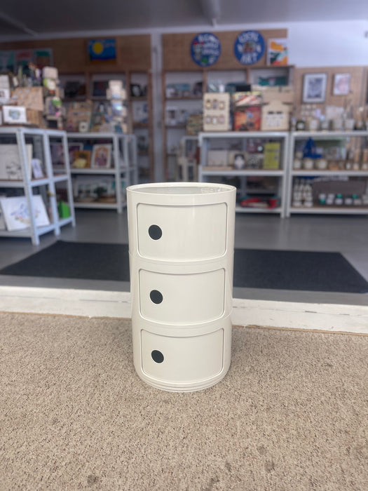 1970s Vintage Italian White Plastic Modular Cabinet by Anna Castelli Ferrieri for Kartell