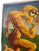 1994 Surrealist Figurative Painting of Muscular Character by H. Hordovan