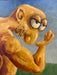 1994 Surrealist Figurative Painting of Muscular Character by H. Hordovan