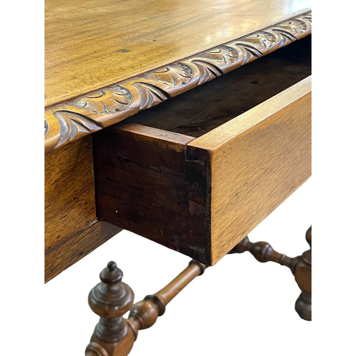 19th Century French Baroque Style Fruitwood Console Table or Writing Table