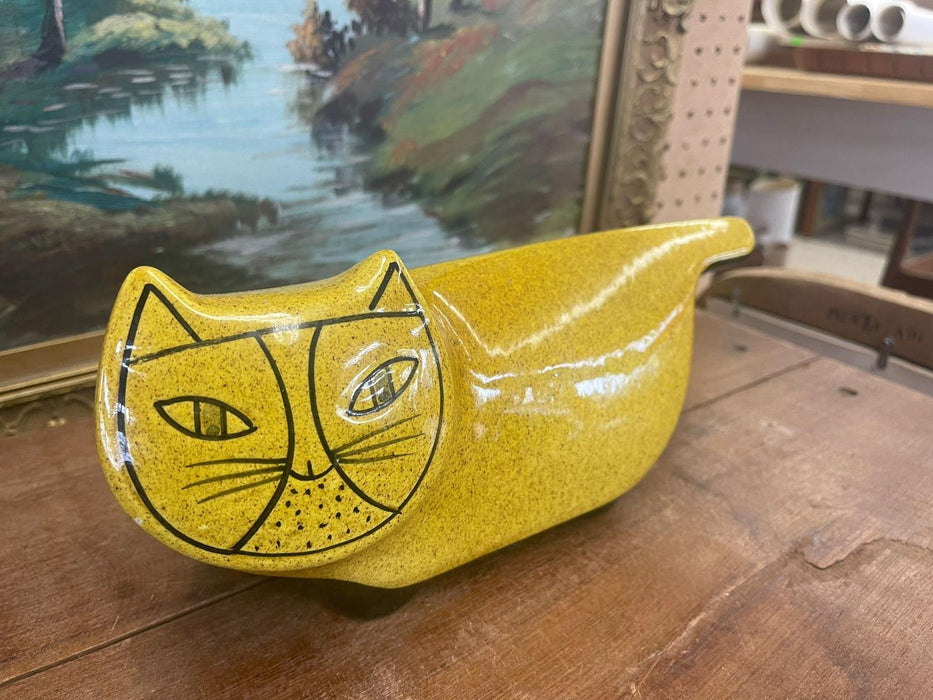 Vintage Mid Century Modern Italian Baldelli Ceramics Cat Coin Collector.