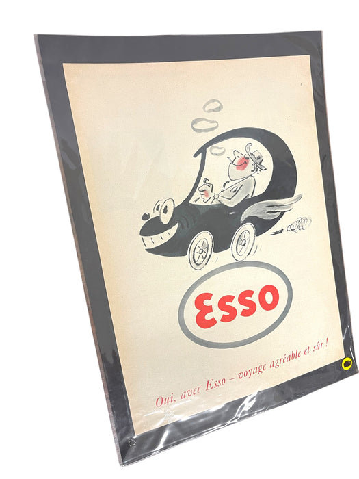 French Esso Advertising Print - Mid 20th Century Gasoline Poster