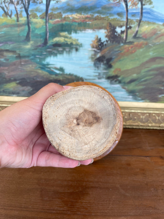 Possibly Hand-Turned Solid Wood Mushroom Sculpture, Mid-Century Modern Folk Art Object,1970s Style