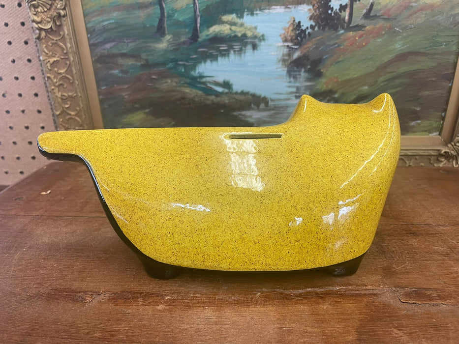 Vintage Mid Century Modern Italian Baldelli Ceramics Cat Coin Collector.