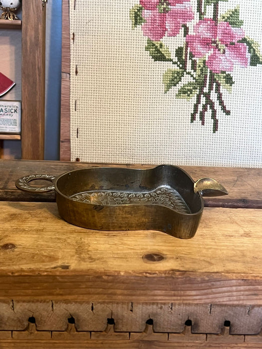 Vintage etched bell shaped Ashtray Trinket Disk