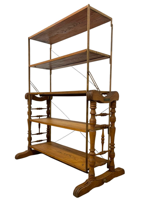 Antique Combination Table Co Folding Convertible Table Bookcase Patented 1893 Victorian Adjustable Shelving Unit.(Available by online purchase only)