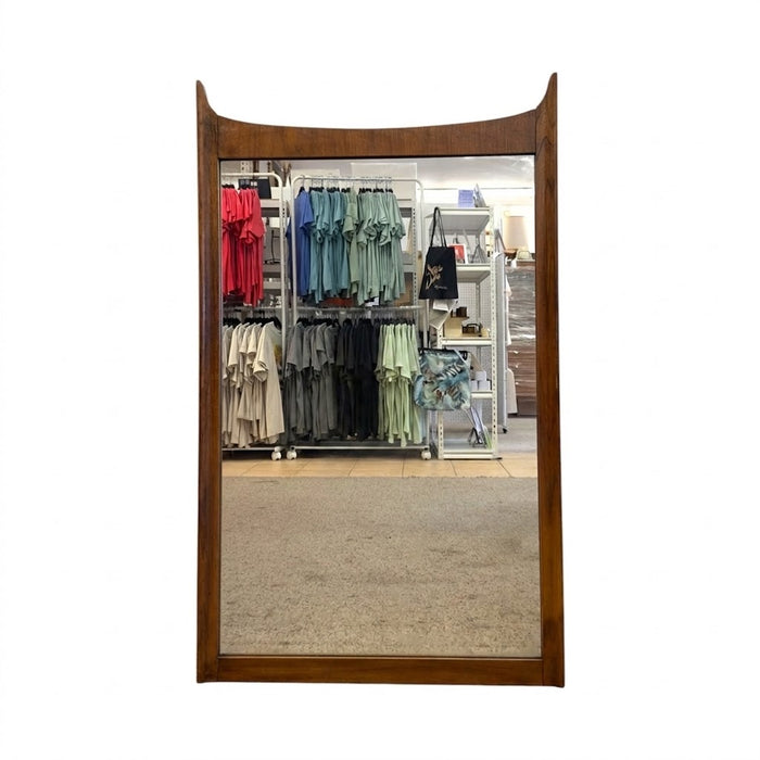 Vintage Mid-Century Modern Walnut Dresser Mirror.