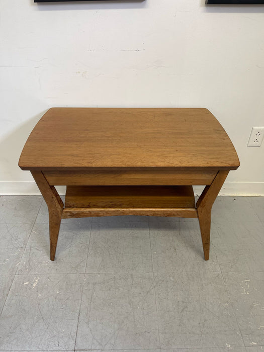 Vintage Mid Century Modern Single Drawer End Table by Mersman.