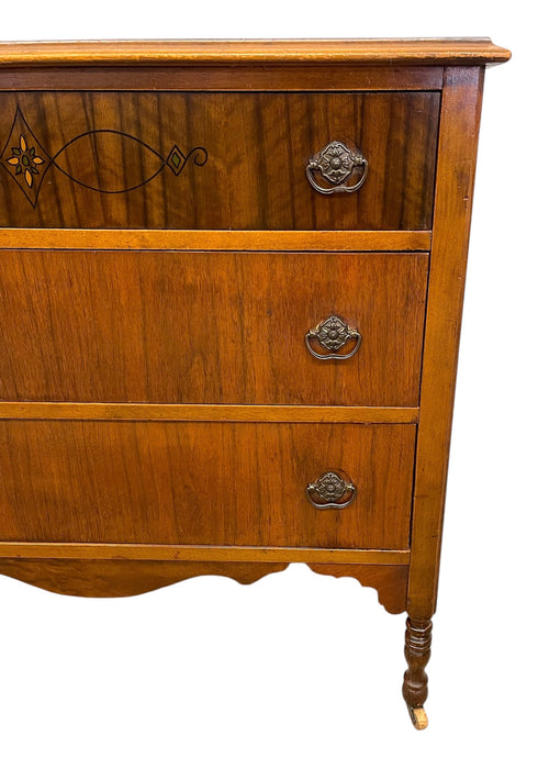Antique Early 20th Century Walnut Toned 3-Drawer Dresser by John
Furniture Company