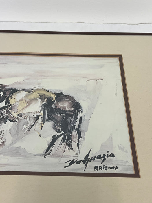 Vintage Framed and matted Art print ‘Alone’ by Ted DeGrazia.