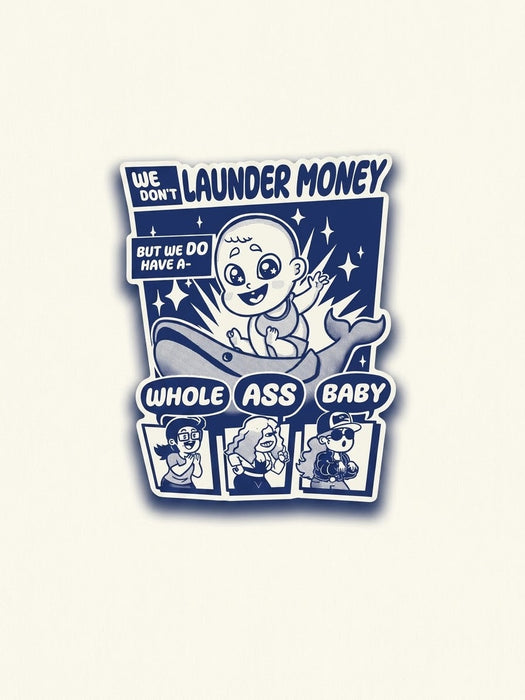 "Whole Ass Baby" Comic Vinyl Magnet