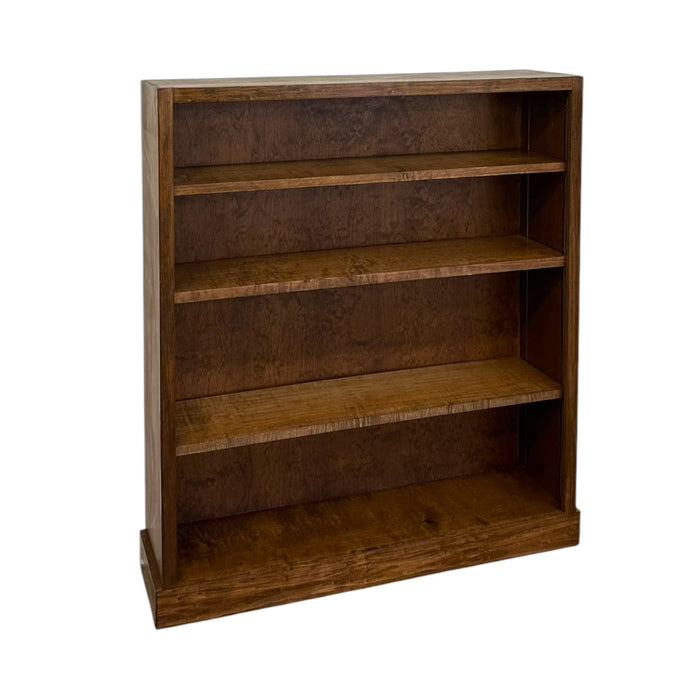 Vintage Mid Century Modern Stained Wood Adjustable Book Shelf.