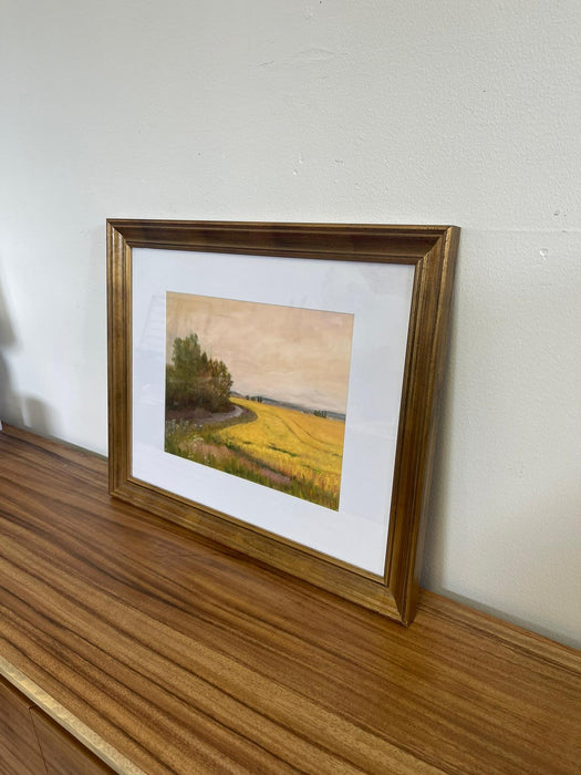 Framed Giclee Feild Landscape Fine Art Print by Helen Drummond.