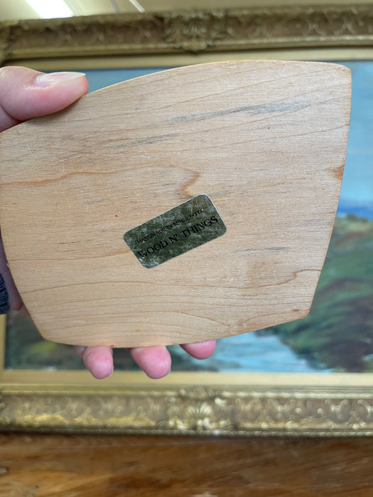 Handcrafted Wooden Cattail a Sculpture by Wood N' Things, Minnesota Studio Craft Botanical Art