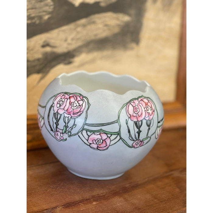 Antique Ceramic Floral Vase