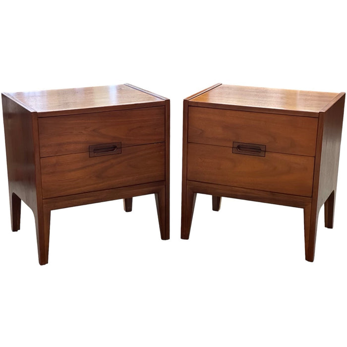 Vintage Mid Century Modern Accent Tables Dovetail Drawers