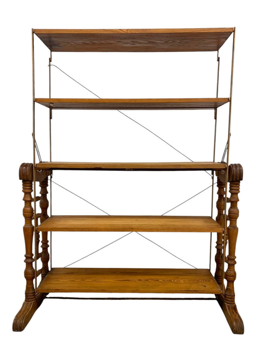 Antique Combination Table Co Folding Convertible Table Bookcase Patented 1893 Victorian Adjustable Shelving Unit.(Available by online purchase only)