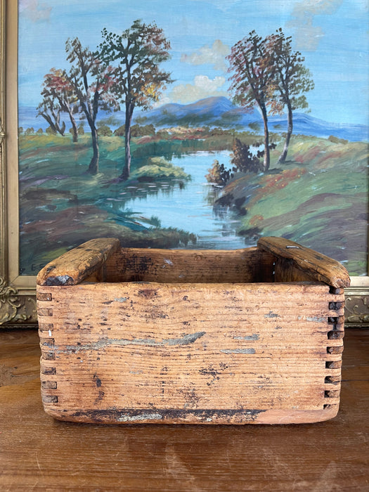 Handcrafted Primitive Dovetail Wooden Storage Box