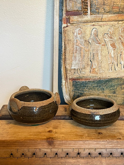 Vintage signed mid century modern style 2 piece studio pots ( online Purchase only )