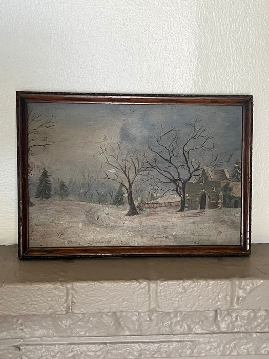 Vintage Framed Scenic Painting